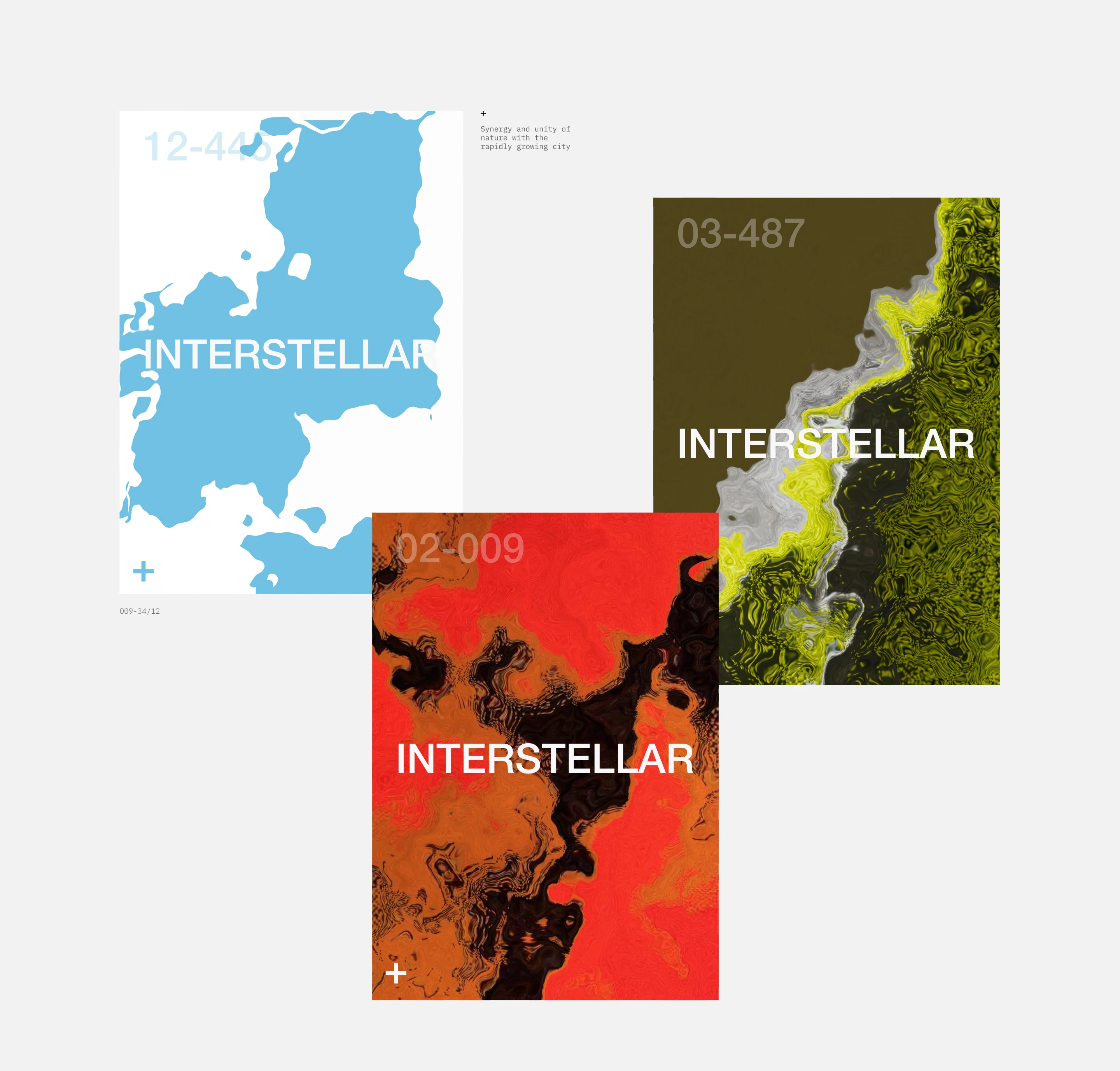 Interstellar — брендовая серия постеров с текстурами