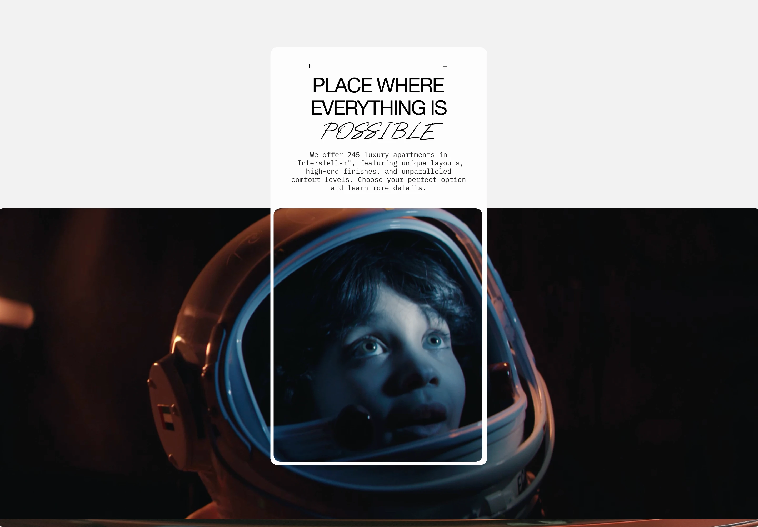 Interstellar — концептуальный визуал «Place where everything is possible»